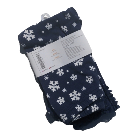 Gymboree Girls 12-18m Blue Snowflake Leggings - Picture 2 of 4